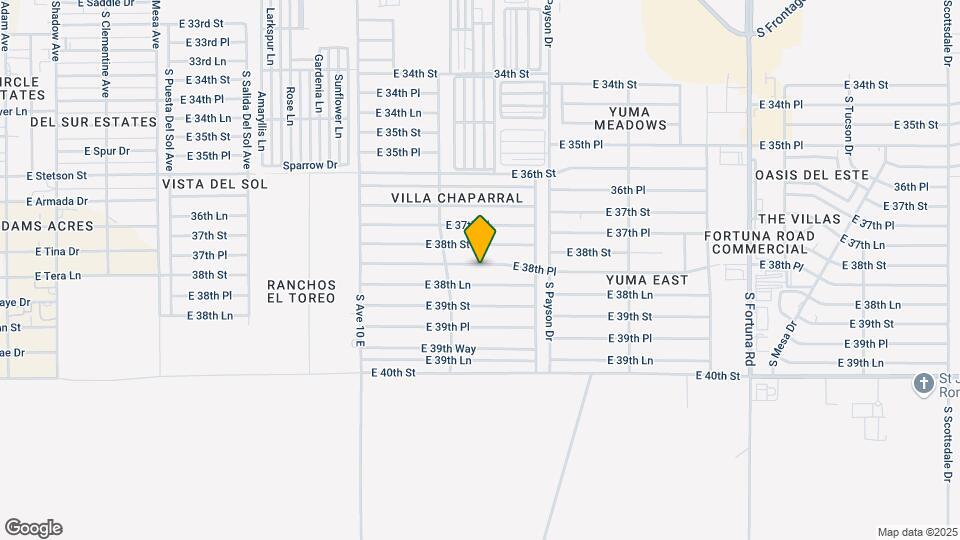 10363 E 38th Pl Map and Location Details