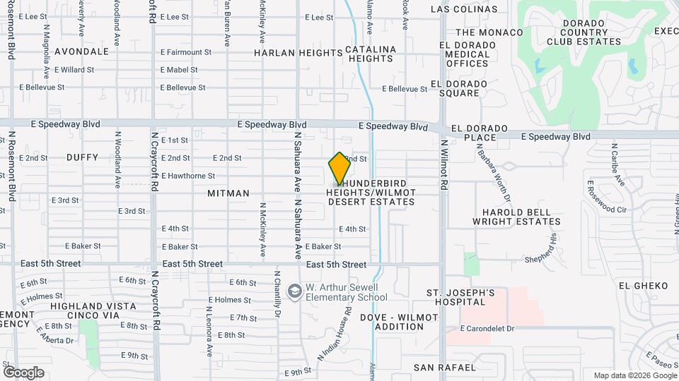 6001 E Rosewood St Map and Location Details