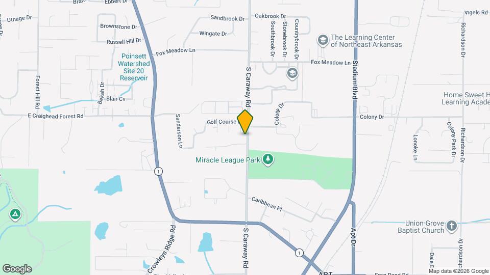 4619 S Caraway Rd Map and Location Details