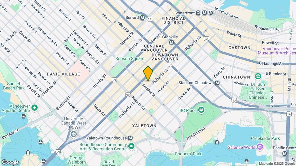535 Smithe St Map and Location Details