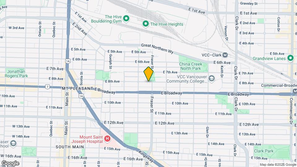 680 E 8th Ave Map and Location Details