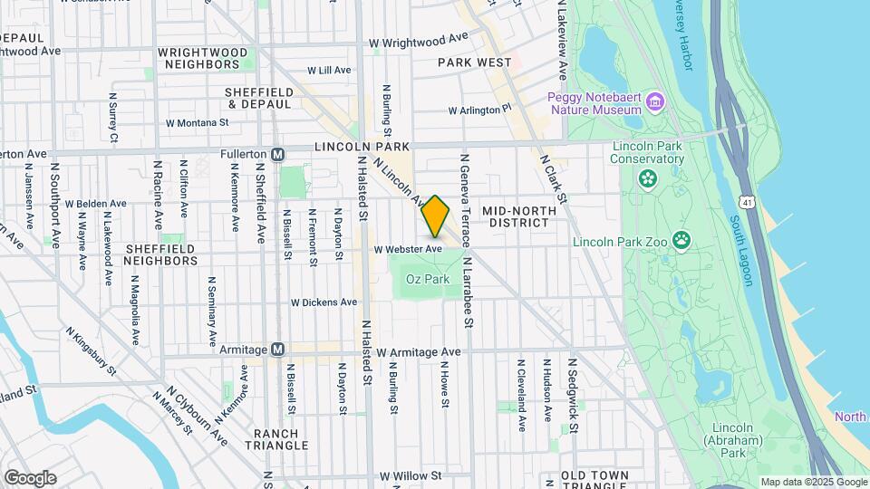 636 W Webster Ave Map and Location Details