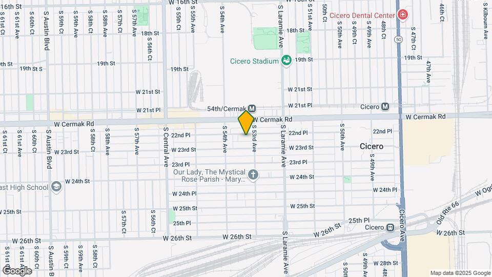 5313 W 22nd Pl Mapa y Detalles de la Ubicación