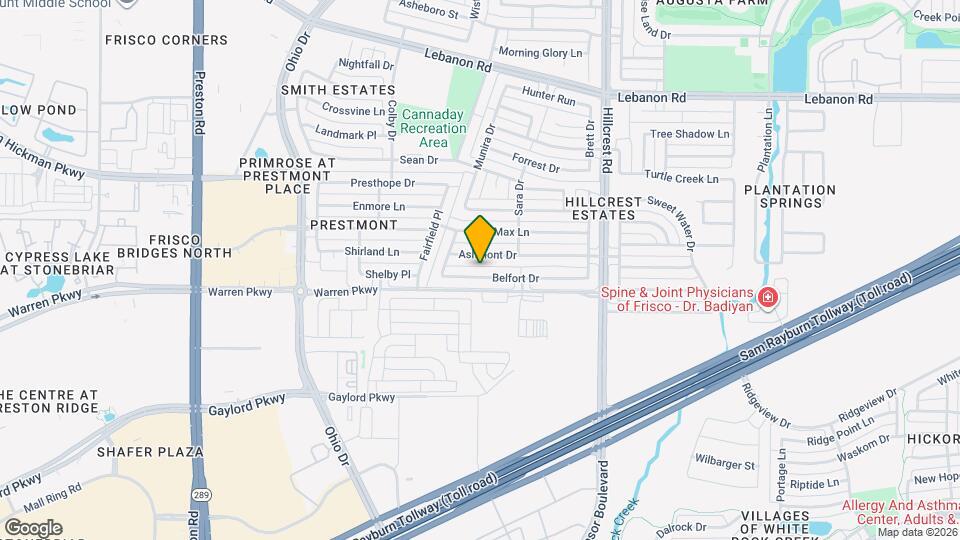 10004 Belfort Dr Map and Location Details