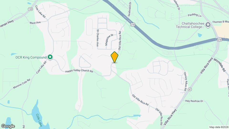 599 Old Villa Rica Rd Mapa y Detalles de la Ubicación