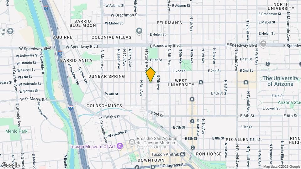12 E University Blvd Map and Location Details