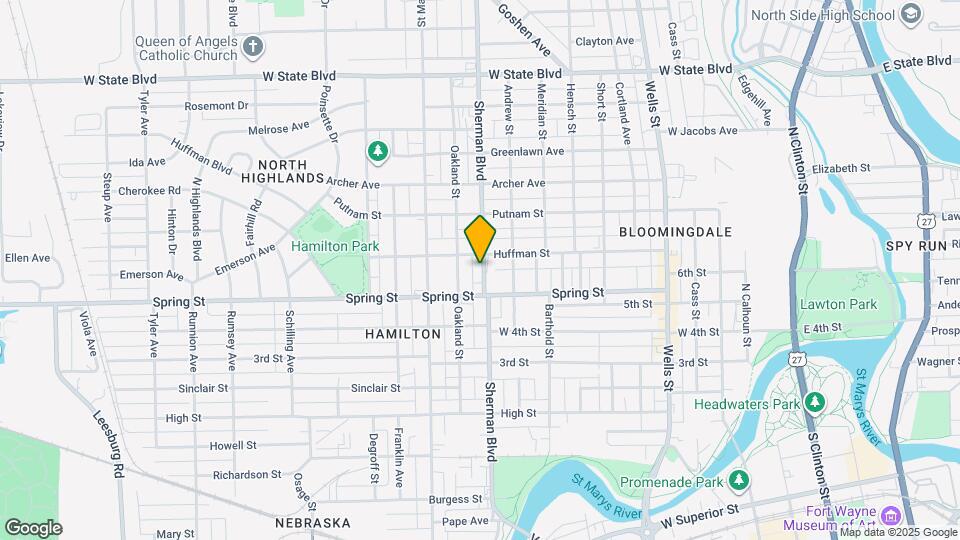 1625 Sherman Blvd Map and Location Details