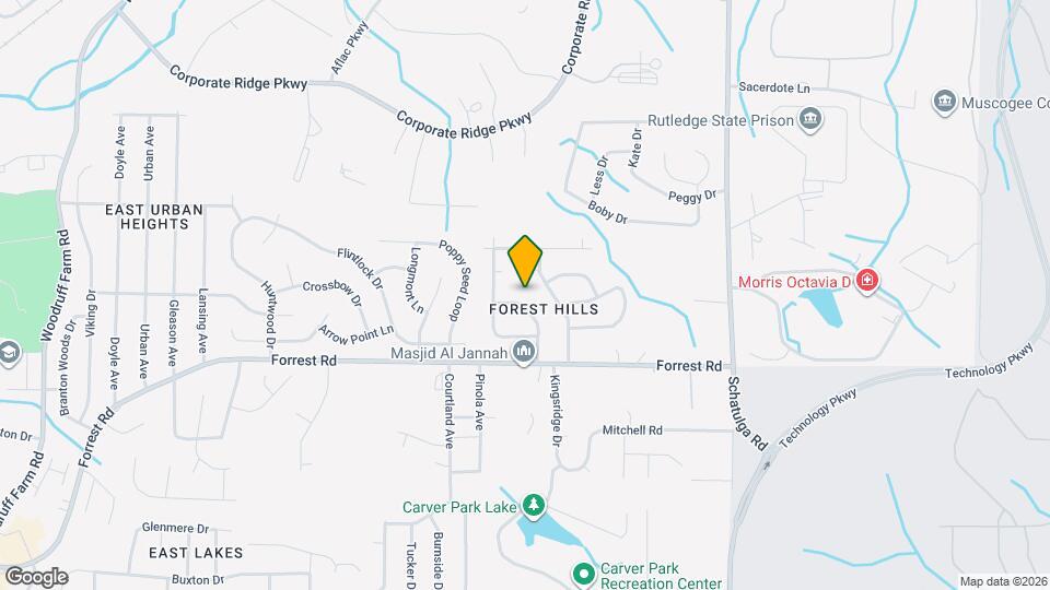 3040 Foresthill Dr Mapa y Detalles de la Ubicación