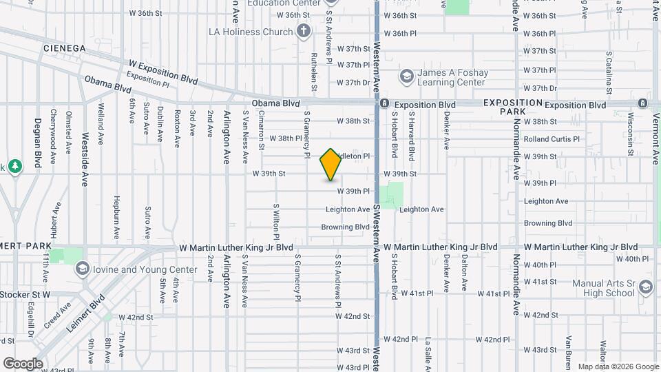 1721 W 39th Pl Map and Location Details