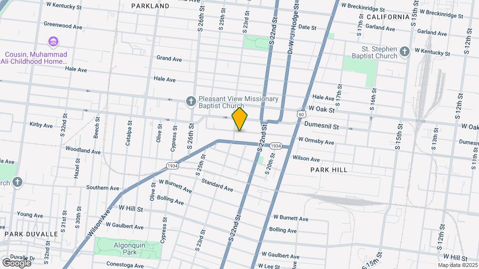 2216 W Ormsby Ave Map and Location Details