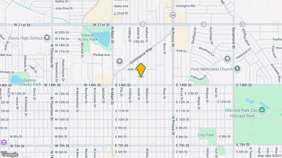 1413 Axtell St Map and Location Details