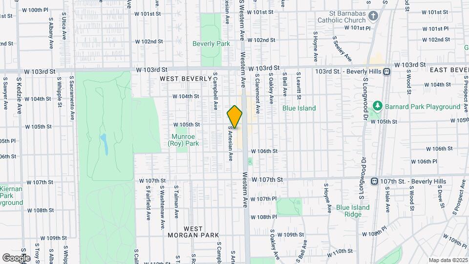 10519 S Artesian Ave Map and Location Details