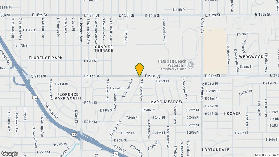 2106 S Oswego Pl Map and Location Details