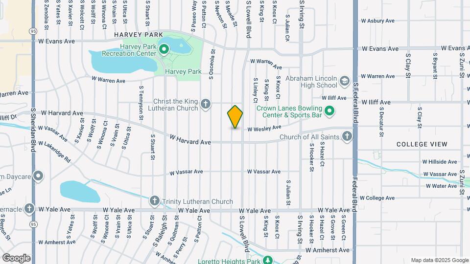 2450 S Meade St Map and Location Details