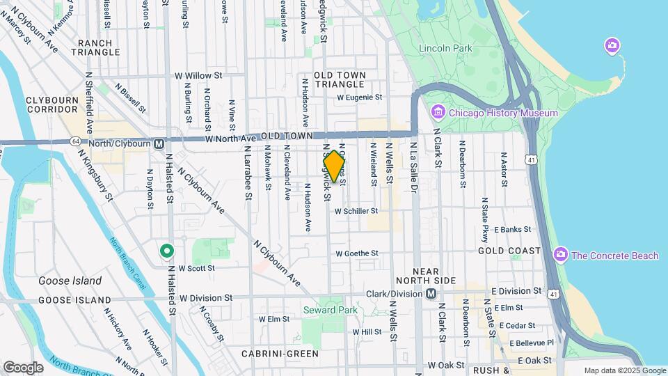 1437 N Sedgwick St Map and Location Details