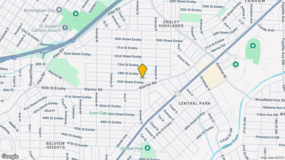 1700 35th Street Ensley Map and Location Details