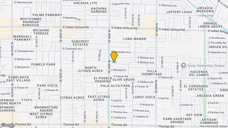 3442 N 40th Pl Mapa y Detalles de la Ubicación