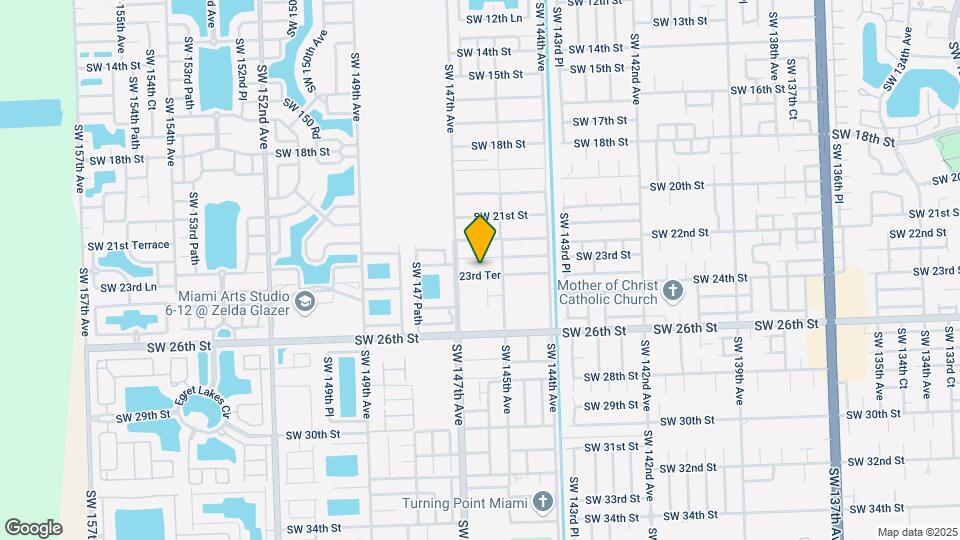 14573 SW 23rd Ter Map and Location Details