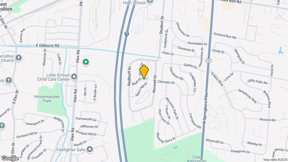 1673 Mars Hill Dr Map and Location Details