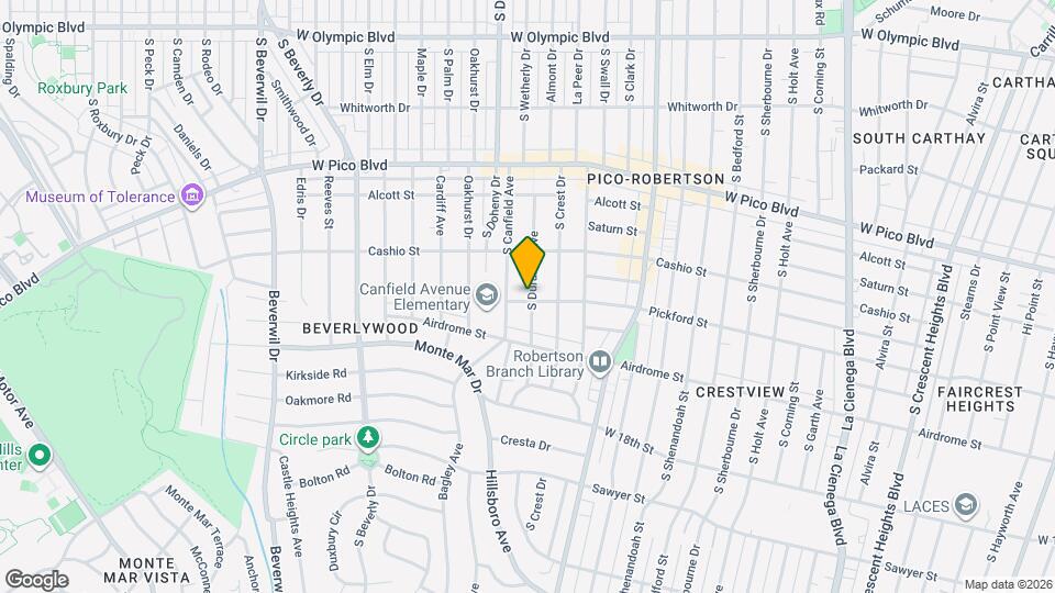 1553 S Durango Ave Map and Location Details