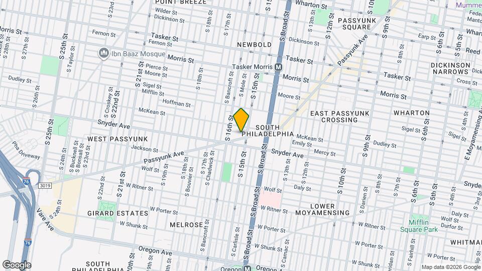 1513 W Passyunk Ave Map and Location Details