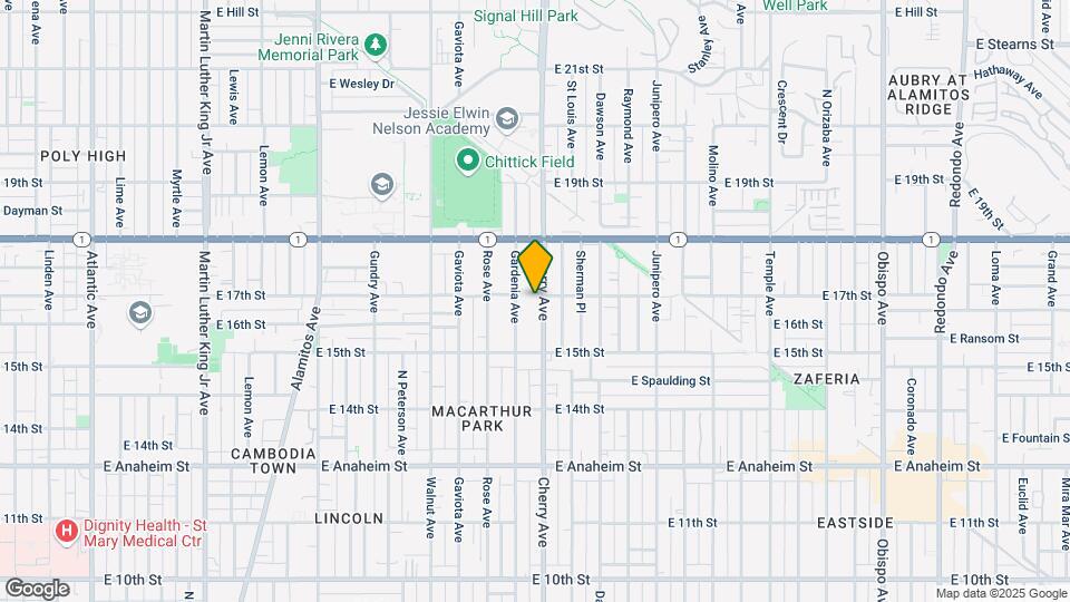 1629 Cherry Ave Map and Location Details