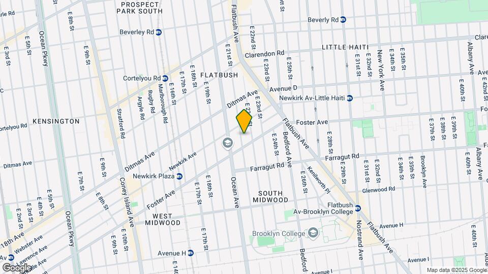 669 E 21st St Map and Location Details