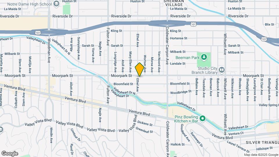 4376 Ethel Ave Map and Location Details