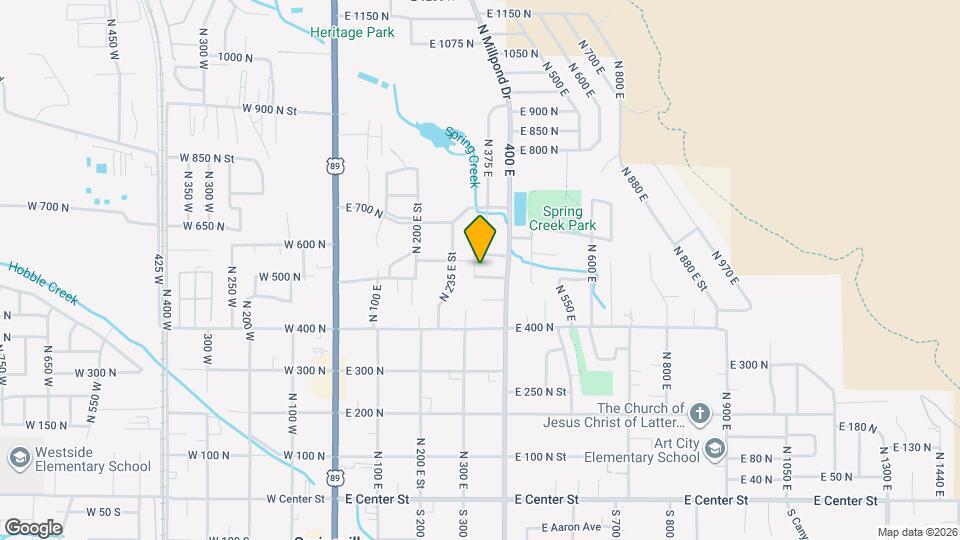 518 N 350 E, Unit F Map and Location Details