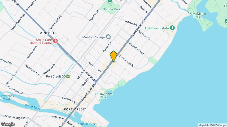 199 Lakeshore Rd E Map and Location Details