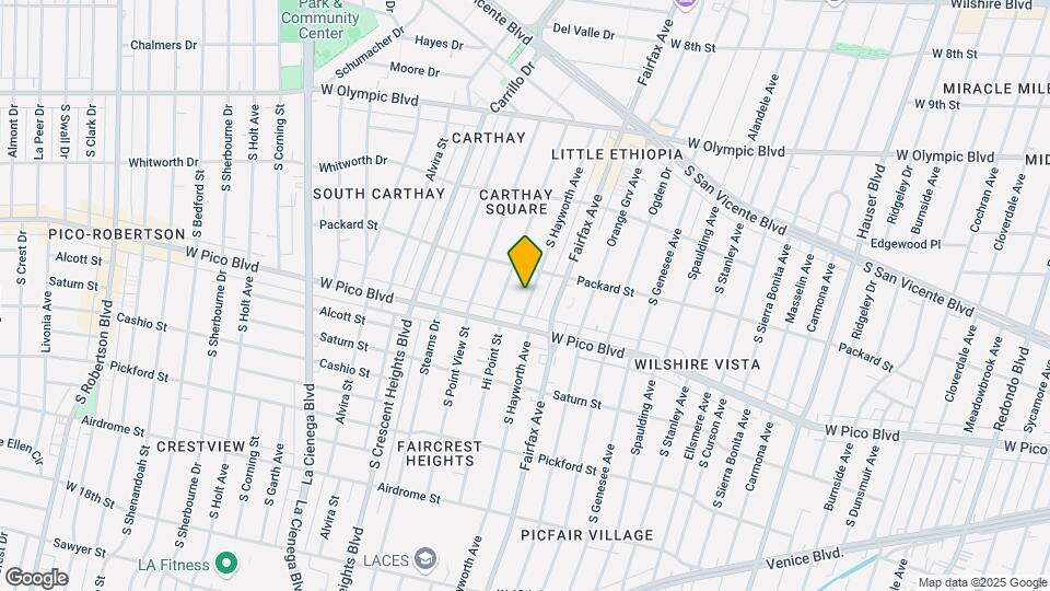1229 S Hayworth Ave Map and Location Details
