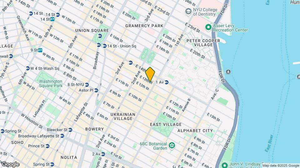 350 East 13th Street Mapa y Detalles de la Ubicación