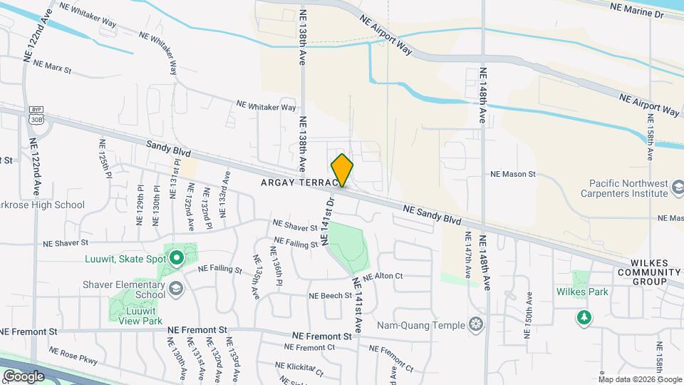 14128 NE Sandy Blvd Map and Location Details