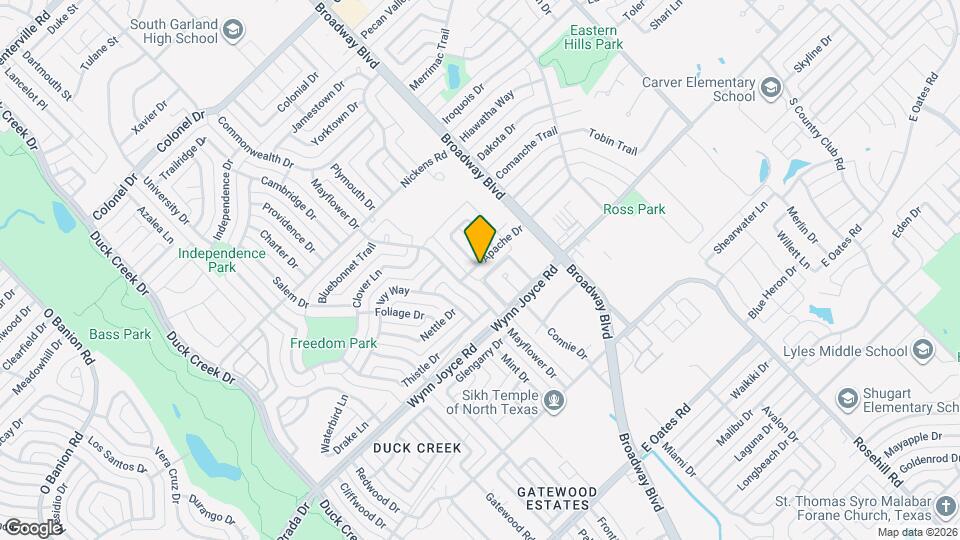 610 Apache Dr Map and Location Details