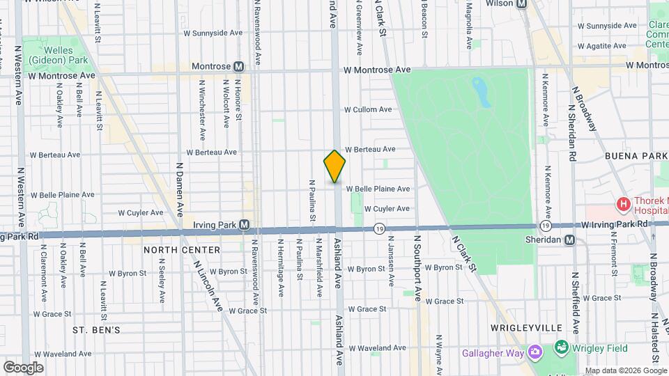 1608 W Belle Plaine Ave Map and Location Details