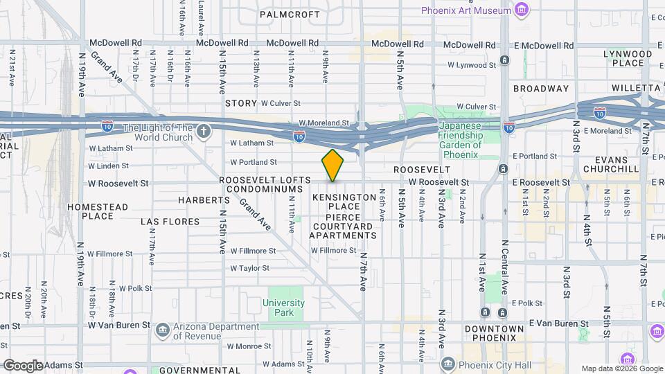 841 N 9th Ave Map and Location Details