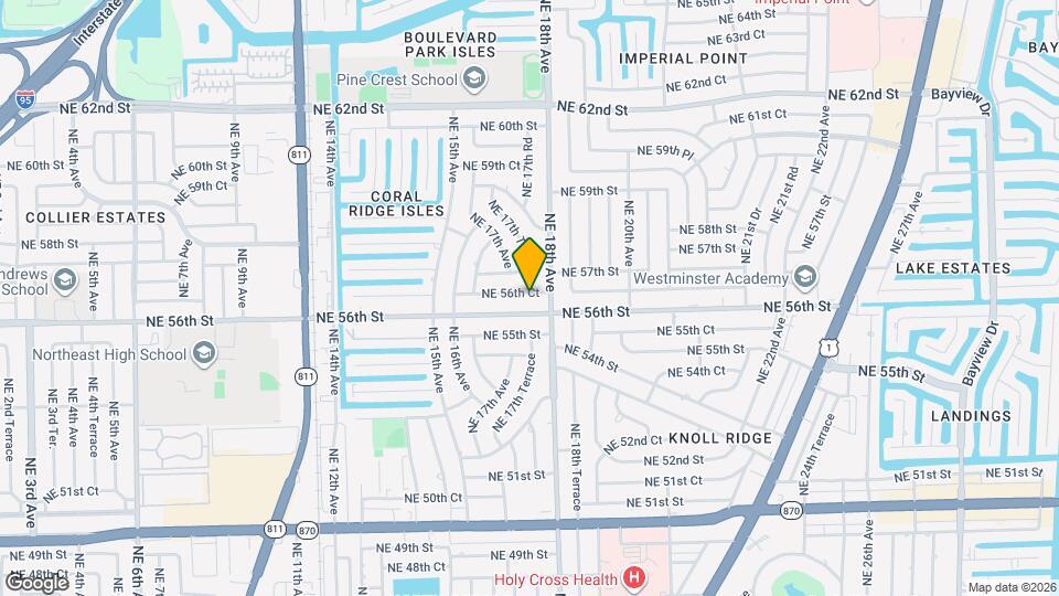 1730 NE 56th Ct, Unit 1730 Map and Location Details