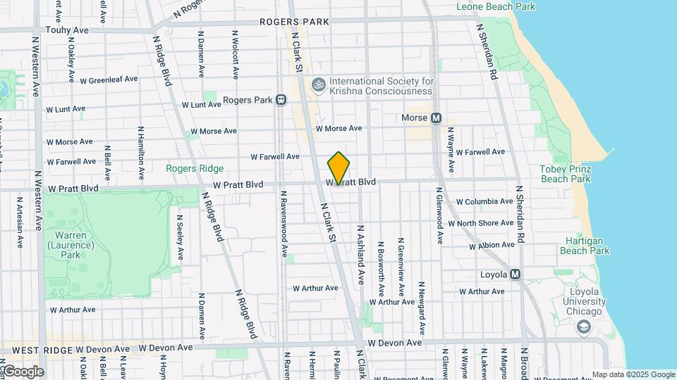 1645-1663 W Pratt Blvd Map and Location Details