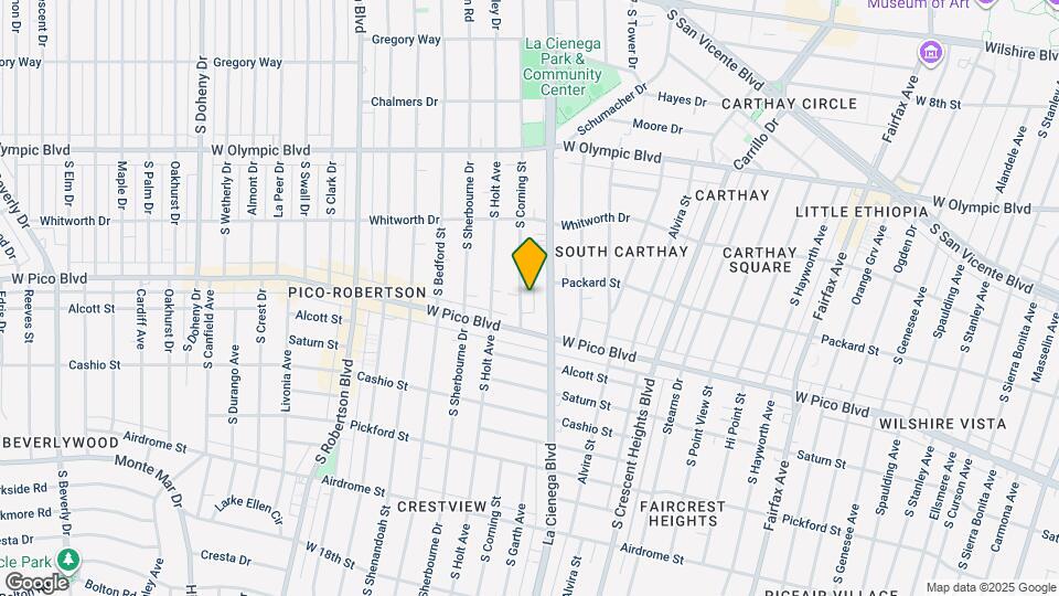1240 S Corning St Map and Location Details