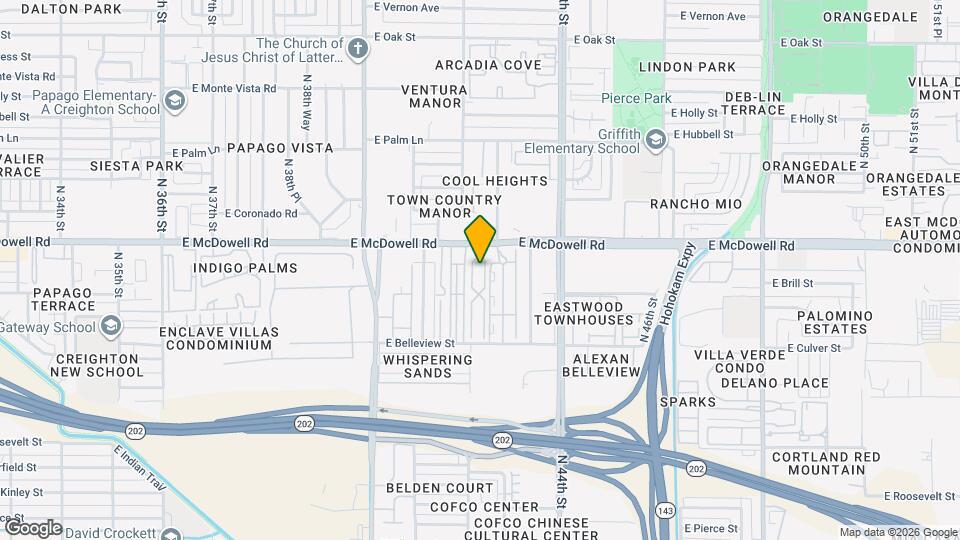 Ocotillo Village Map and Location Details