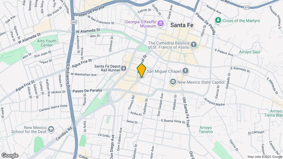 449 Cerrillos Rd Map and Location Details