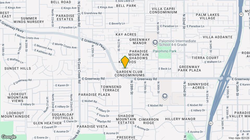 2725 E Beck Ln Mapa y Detalles de la Ubicación