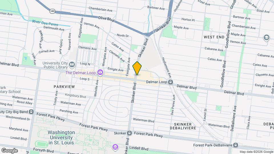 6197 Delmar Blvd Map and Location Details