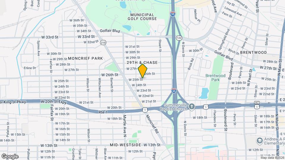 1192 W 25th St Map and Location Details