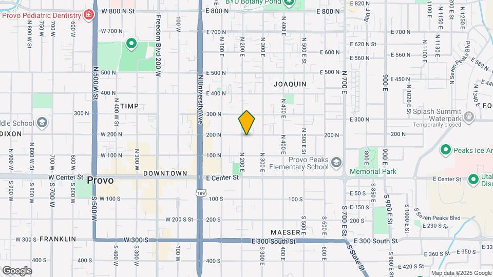 184 N 200 E Map and Location Details