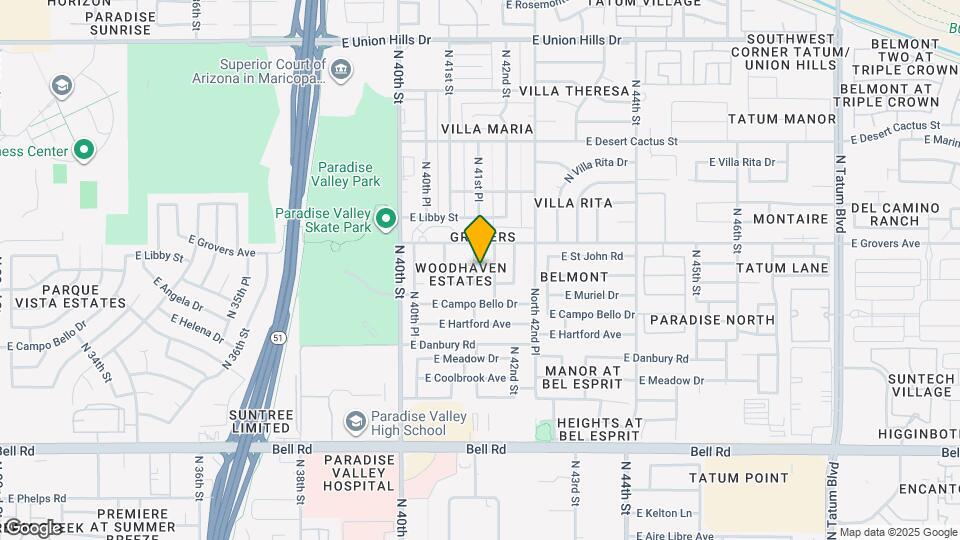 17633 N 41st St Map and Location Details