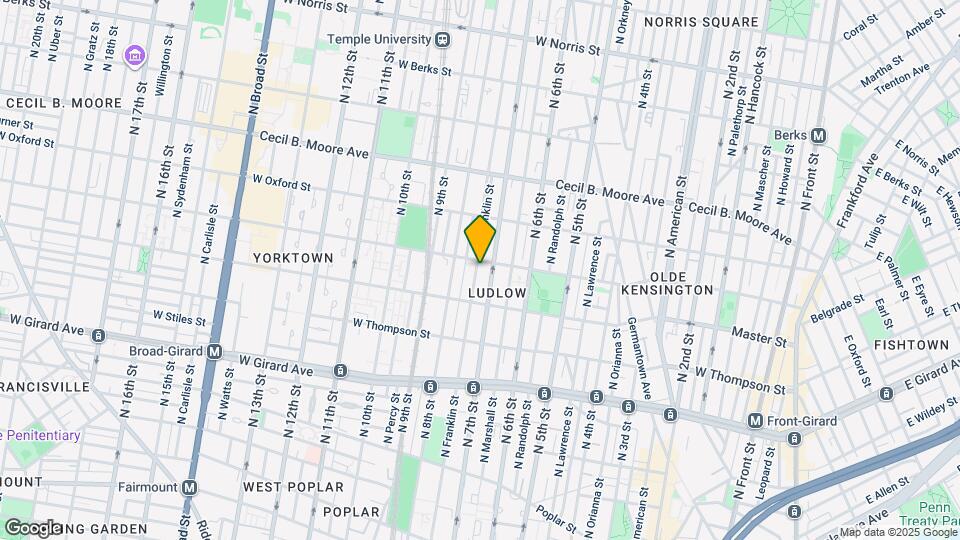 1439 N Franklin St, Unit B Map and Location Details