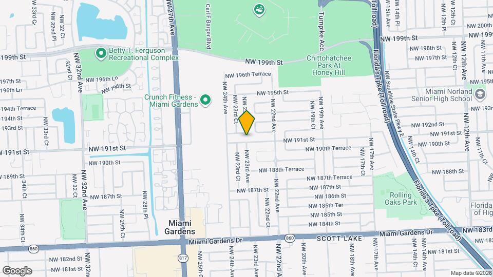 2301 NW 191st St Map and Location Details