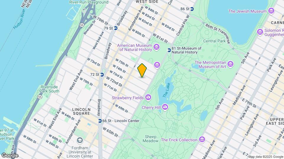 25 W 74th St Map and Location Details