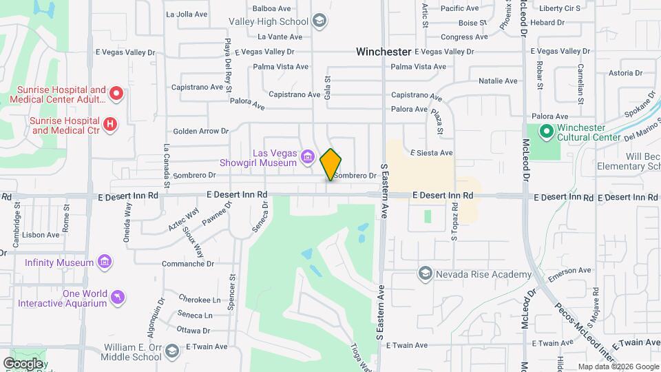 2158 E Desert Inn Rd Map and Location Details